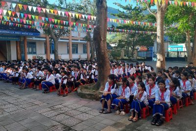Tiết sinh hoạt dưới cờ với chủ đề: “Xây dựng tình bạn đẹp và nói không với bạo lực học đường”